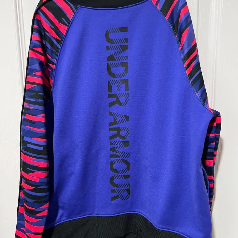 Under Armour Loose Coldgear Graphic Track Jacket Constellation Purple Youth L